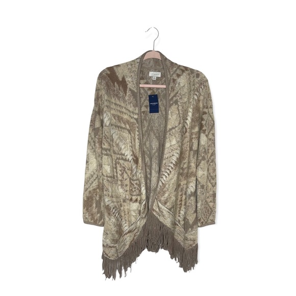 LUCKY BRAND Open Front Fringe Cardigan Sweater S NWT - Picture 3 of 11